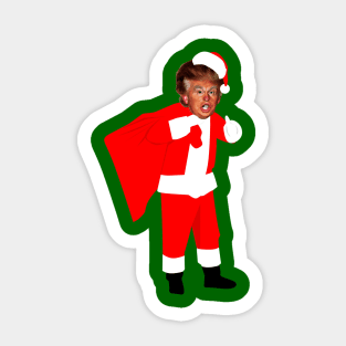 ugly christmas santa claus donald trump Sticker